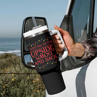 I Love You To The Upside Down Stranger Christmas Tumbler With Handle And Back Ugly Xmas Lights - Wonder Print Shop
