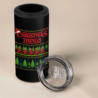 Christmas Things 4 in 1 Can Cooler Tumbler Vintage Movie TV Series Retro - Wonder Print Shop