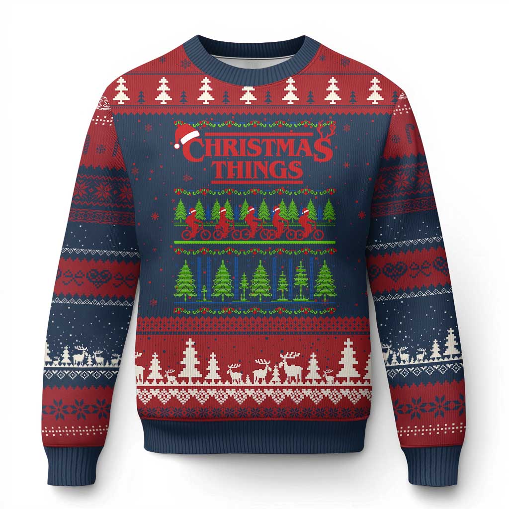 Xmas Things Ugly Christmas Sweater Vintage Movie TV Series Retro - Wonder Print Shop