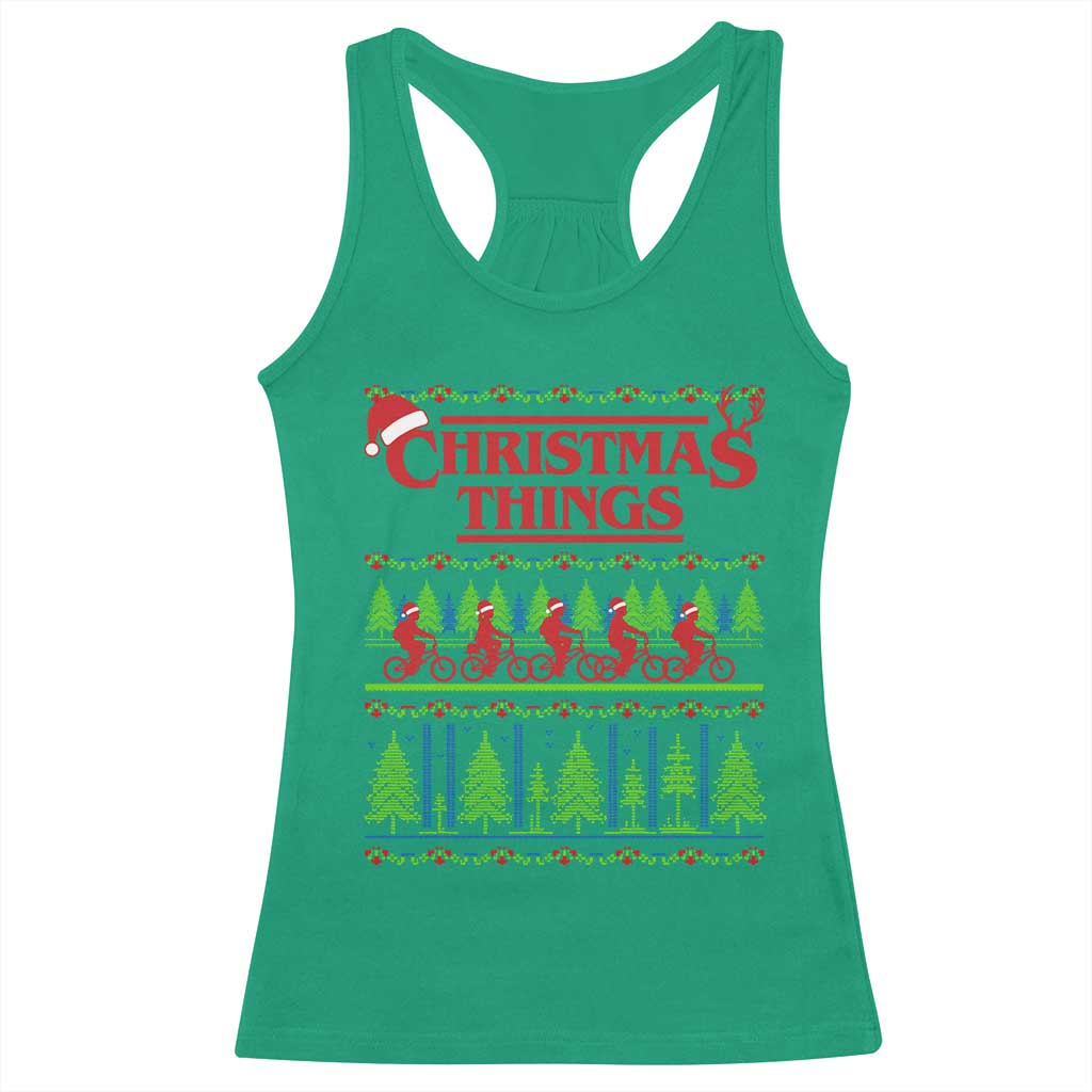 Christmas Things Racerback Tank Top Vintage Movie TV Series Retro - Wonder Print Shop