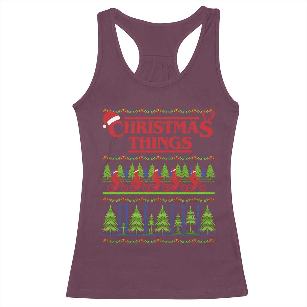 Christmas Things Racerback Tank Top Vintage Movie TV Series Retro - Wonder Print Shop