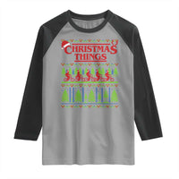 Christmas Things Raglan Shirt Vintage Movie TV Series Retro - Wonder Print Shop