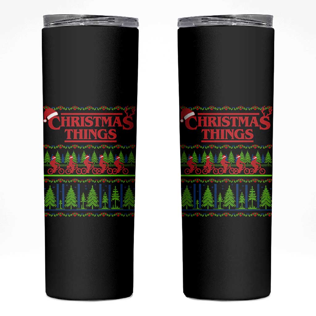Christmas Things Skinny Tumbler Vintage Movie TV Series Retro - Wonder Print Shop