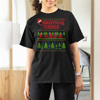 Christmas Things T Shirt For Women Vintage Movie TV Series Retro - Wonder Print Shop