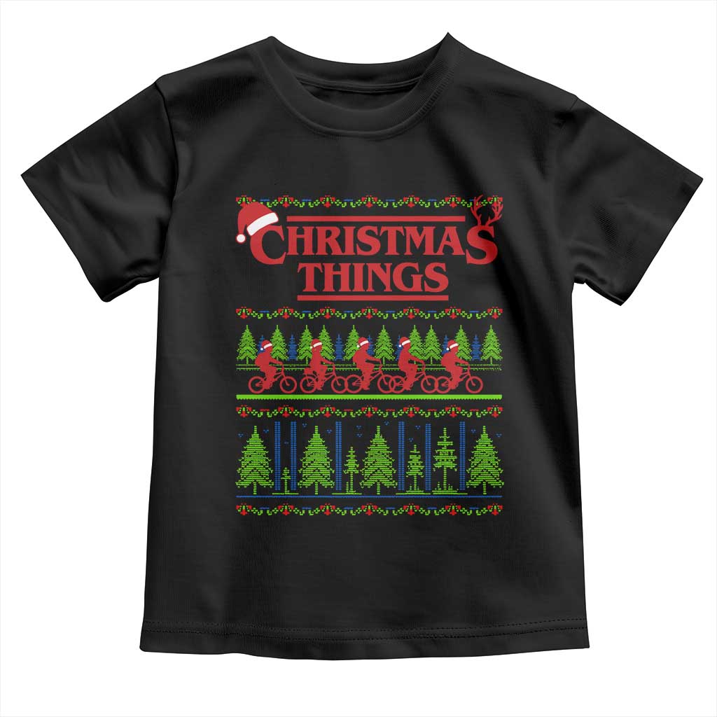 Christmas Things Toddler T Shirt Vintage Movie TV Series Retro - Wonder Print Shop
