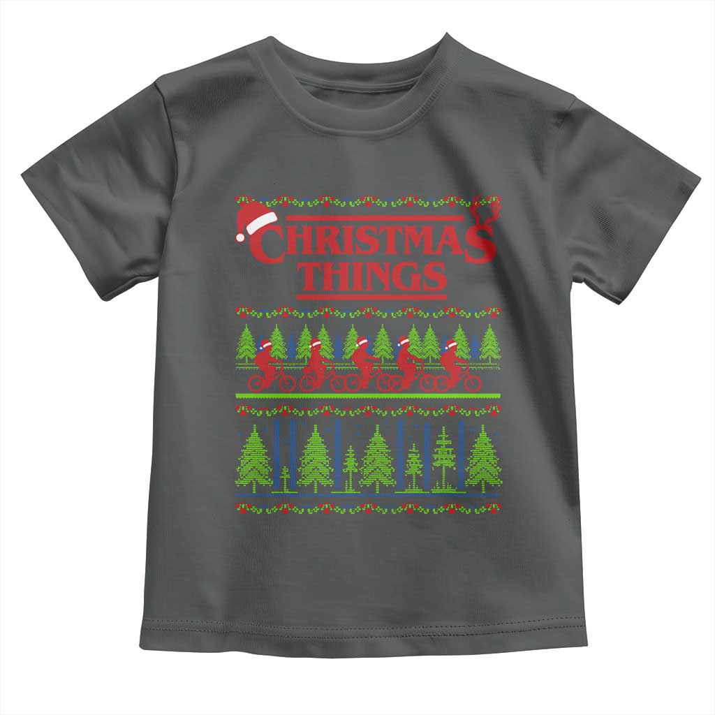 Christmas Things Toddler T Shirt Vintage Movie TV Series Retro - Wonder Print Shop