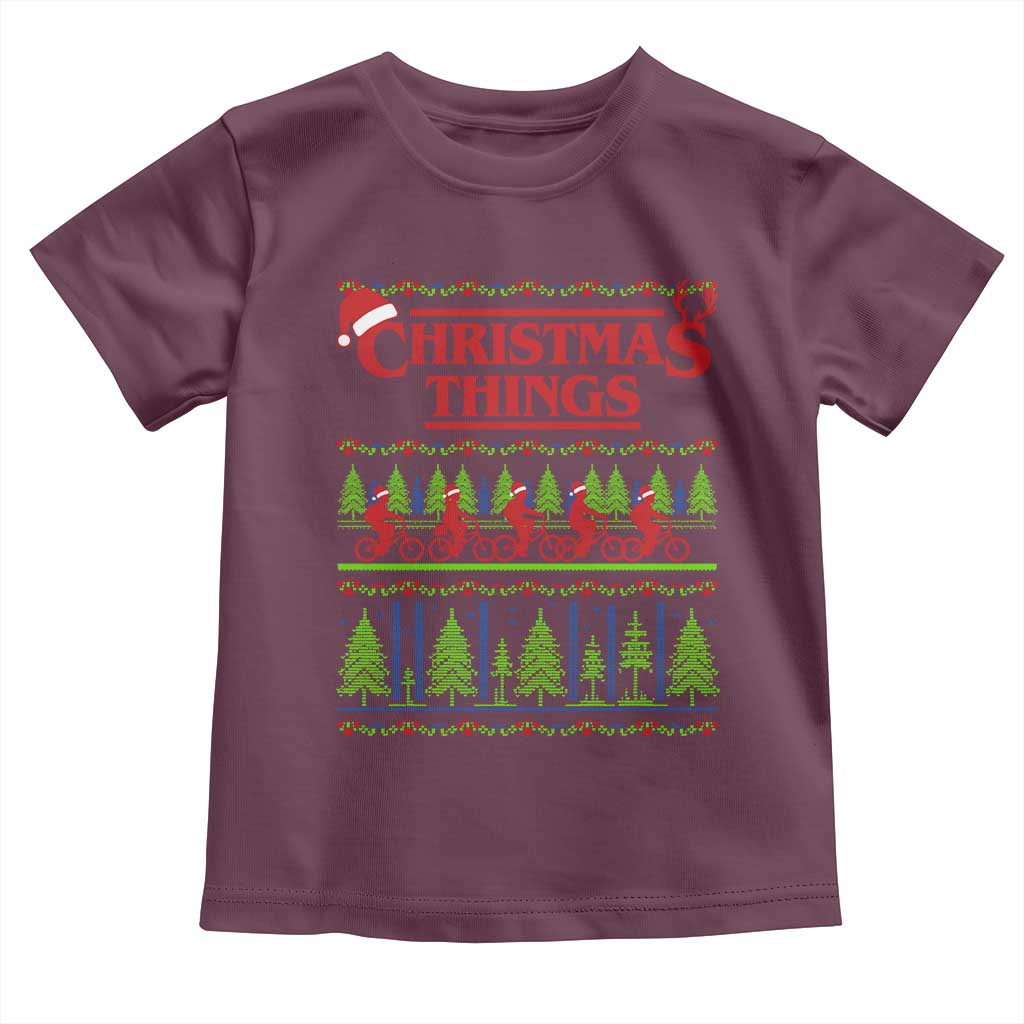 Christmas Things Toddler T Shirt Vintage Movie TV Series Retro - Wonder Print Shop