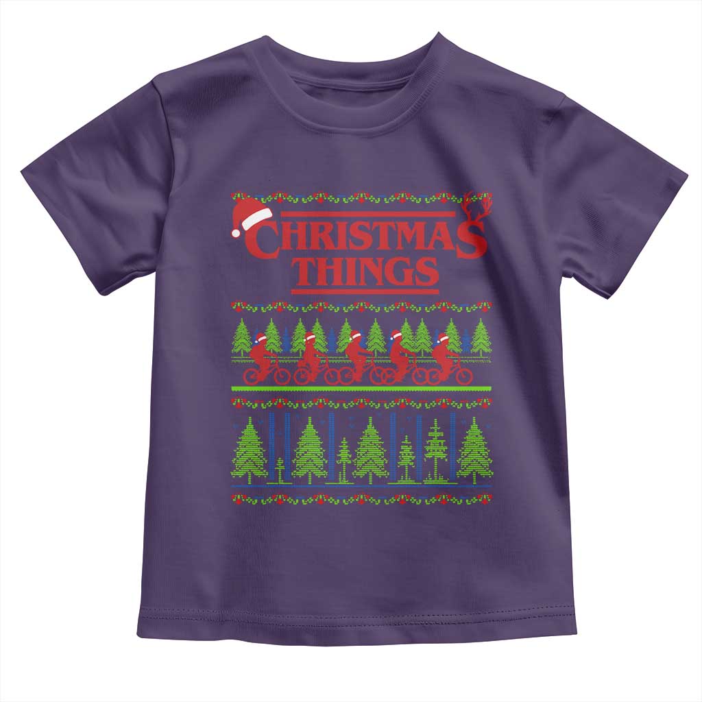 Christmas Things Toddler T Shirt Vintage Movie TV Series Retro - Wonder Print Shop