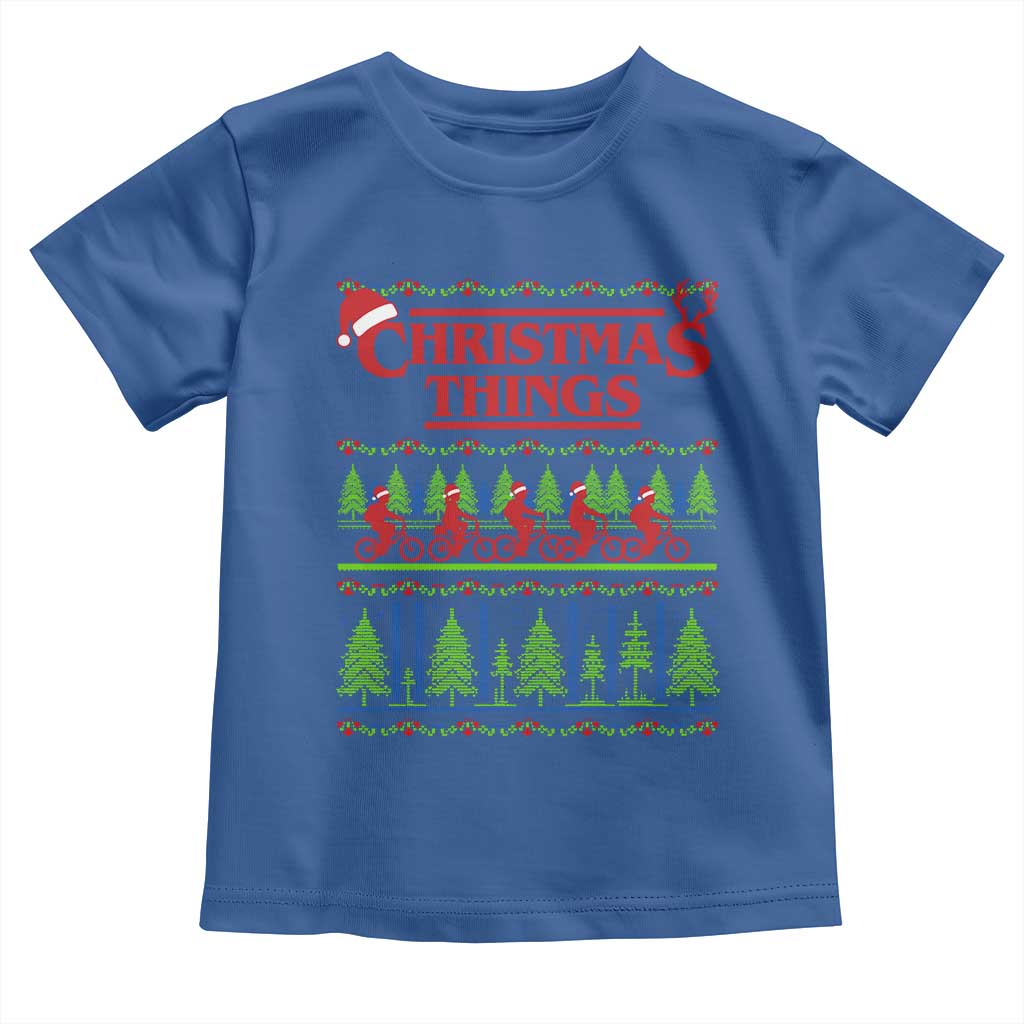 Christmas Things Toddler T Shirt Vintage Movie TV Series Retro - Wonder Print Shop