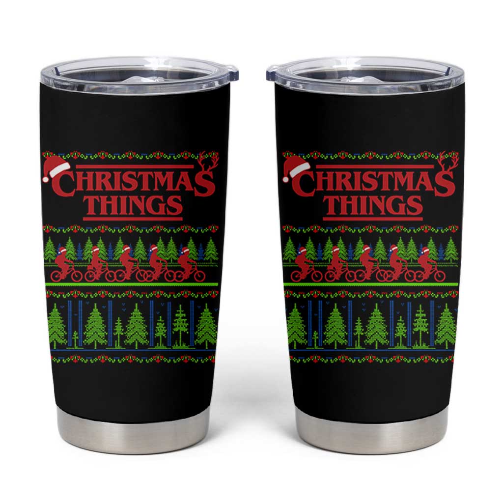Christmas Things Tumbler Cup Vintage Movie TV Series Retro - Wonder Print Shop