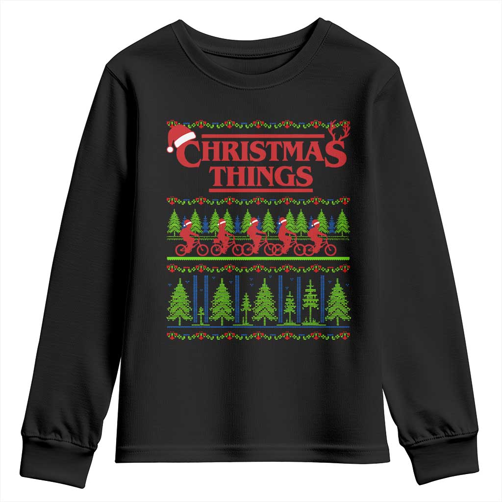 Christmas Things Youth Sweatshirt Vintage Movie TV Series Retro - Wonder Print Shop