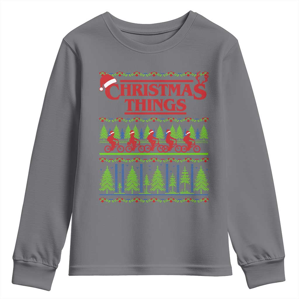 Christmas Things Youth Sweatshirt Vintage Movie TV Series Retro - Wonder Print Shop