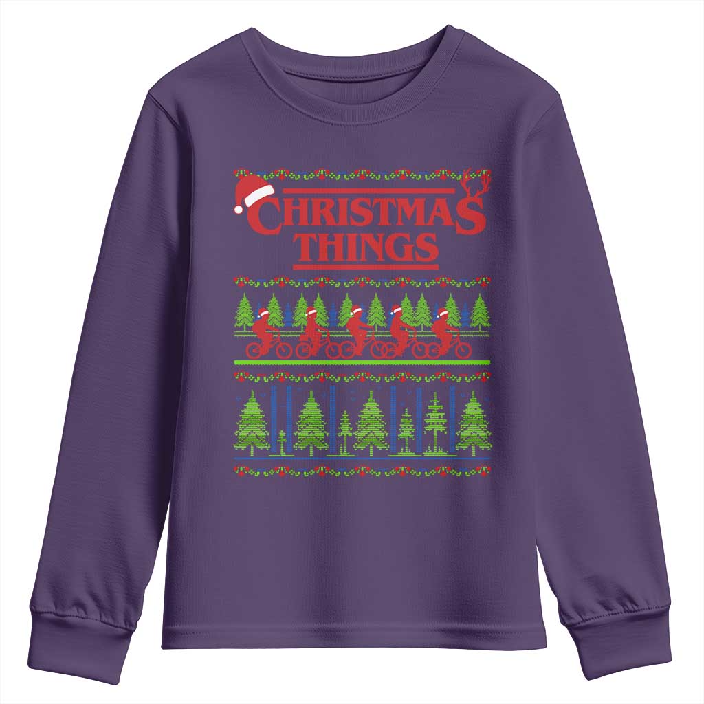 Christmas Things Youth Sweatshirt Vintage Movie TV Series Retro - Wonder Print Shop