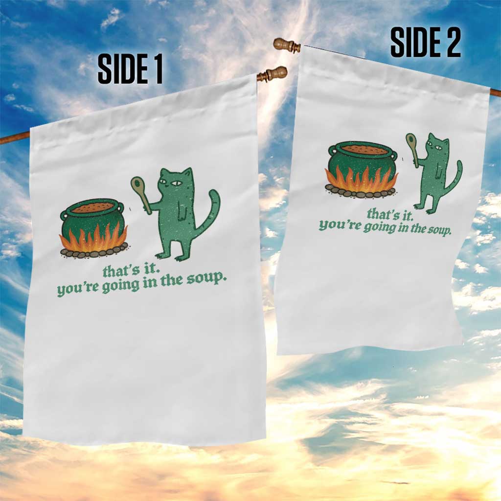 Sarcastic Cat Meme Garden Flag Weirdcore Dark Humor - Wonder Print Shop