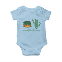 Sarcastic Cat Meme Baby Onesie Weirdcore Dark Humor - Wonder Print Shop