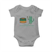 Sarcastic Cat Meme Baby Onesie Weirdcore Dark Humor - Wonder Print Shop