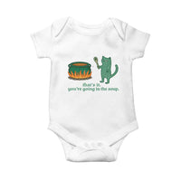 Sarcastic Cat Meme Baby Onesie Weirdcore Dark Humor - Wonder Print Shop