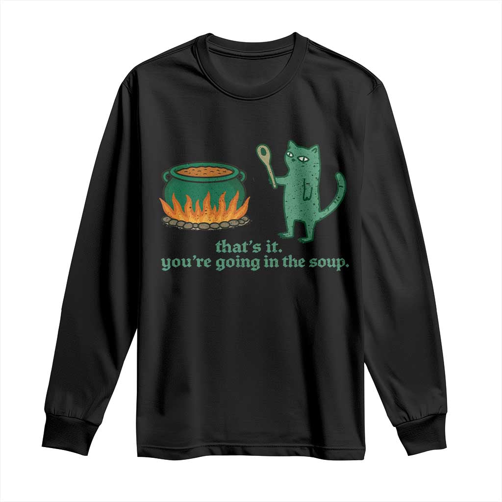 Sarcastic Cat Meme Long Sleeve Shirt Weirdcore Dark Humor - Wonder Print Shop