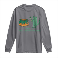 Sarcastic Cat Meme Long Sleeve Shirt Weirdcore Dark Humor - Wonder Print Shop