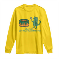 Sarcastic Cat Meme Long Sleeve Shirt Weirdcore Dark Humor - Wonder Print Shop