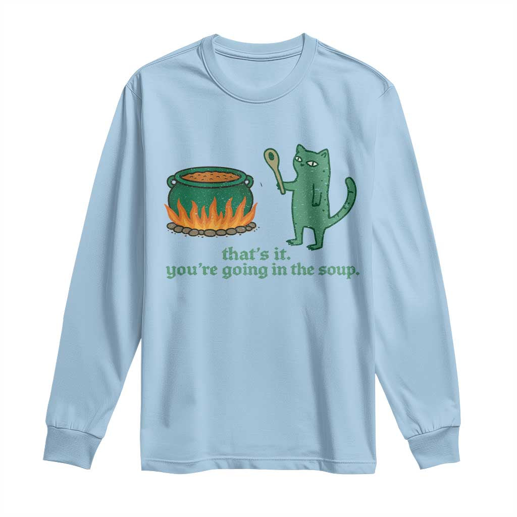 Sarcastic Cat Meme Long Sleeve Shirt Weirdcore Dark Humor - Wonder Print Shop