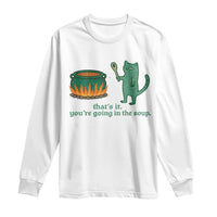 Sarcastic Cat Meme Long Sleeve Shirt Weirdcore Dark Humor - Wonder Print Shop