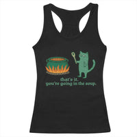 Sarcastic Cat Meme Racerback Tank Top Weirdcore Dark Humor - Wonder Print Shop