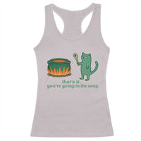 Sarcastic Cat Meme Racerback Tank Top Weirdcore Dark Humor - Wonder Print Shop