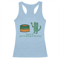 Sarcastic Cat Meme Racerback Tank Top Weirdcore Dark Humor - Wonder Print Shop