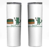 Sarcastic Cat Meme Skinny Tumbler Weirdcore Dark Humor - Wonder Print Shop