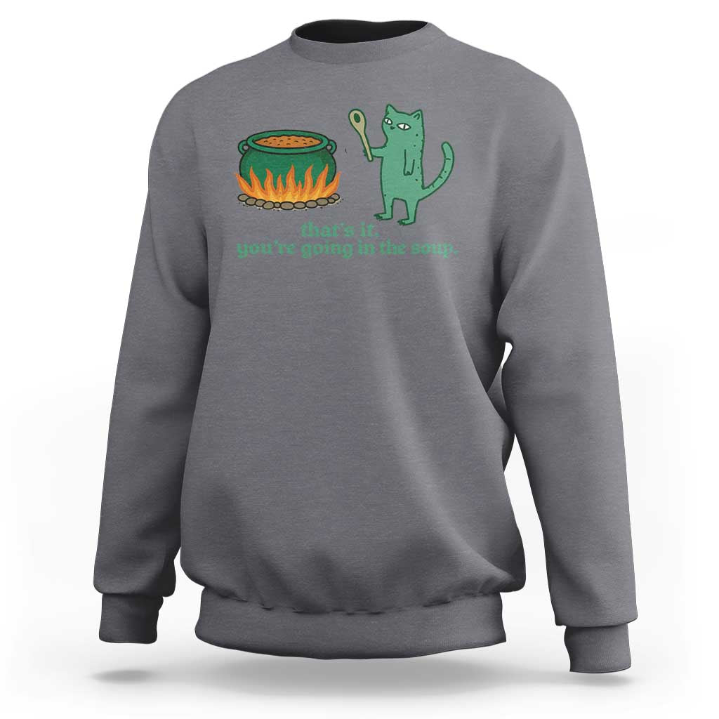 Sarcastic Cat Meme Sweatshirt Weirdcore Dark Humor - Wonder Print Shop