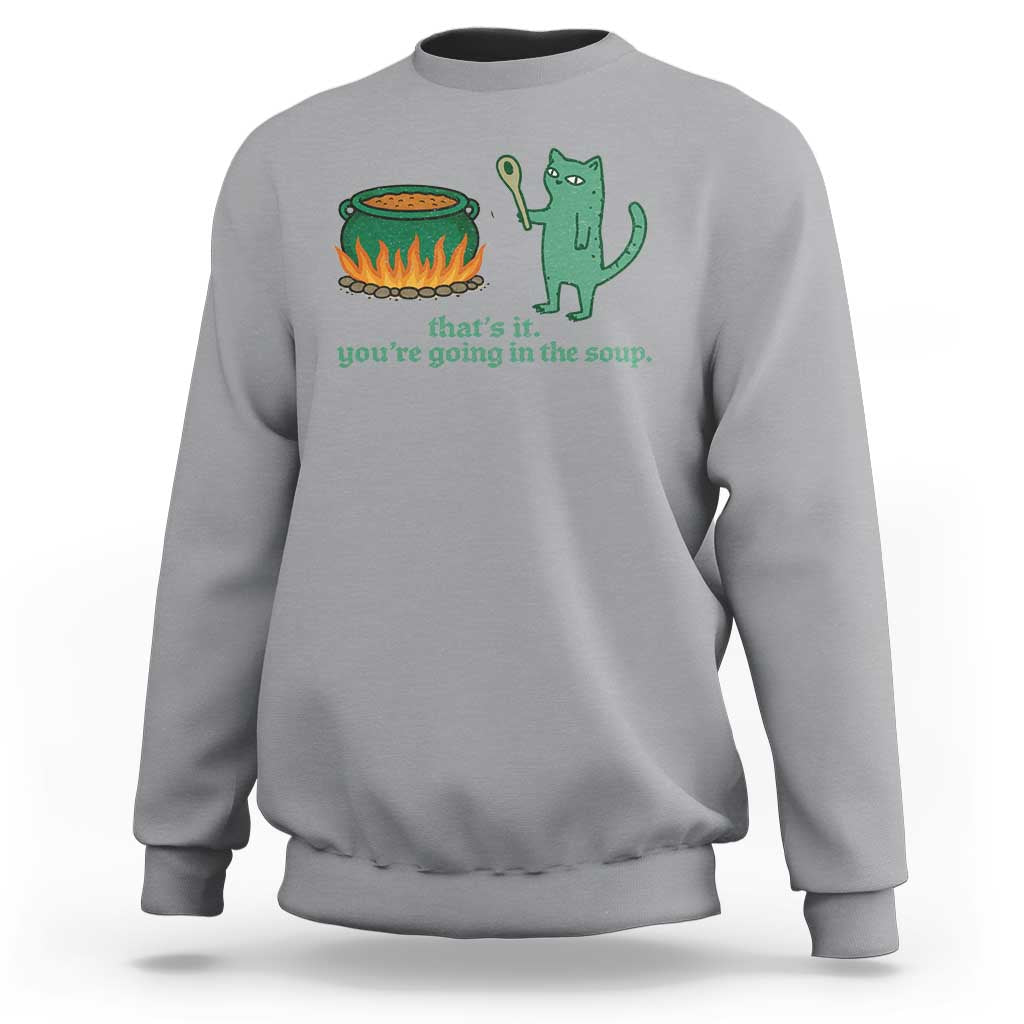 Sarcastic Cat Meme Sweatshirt Weirdcore Dark Humor - Wonder Print Shop