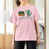 Sarcastic Cat Meme T Shirt For Women Weirdcore Dark Humor - Wonder Print Shop