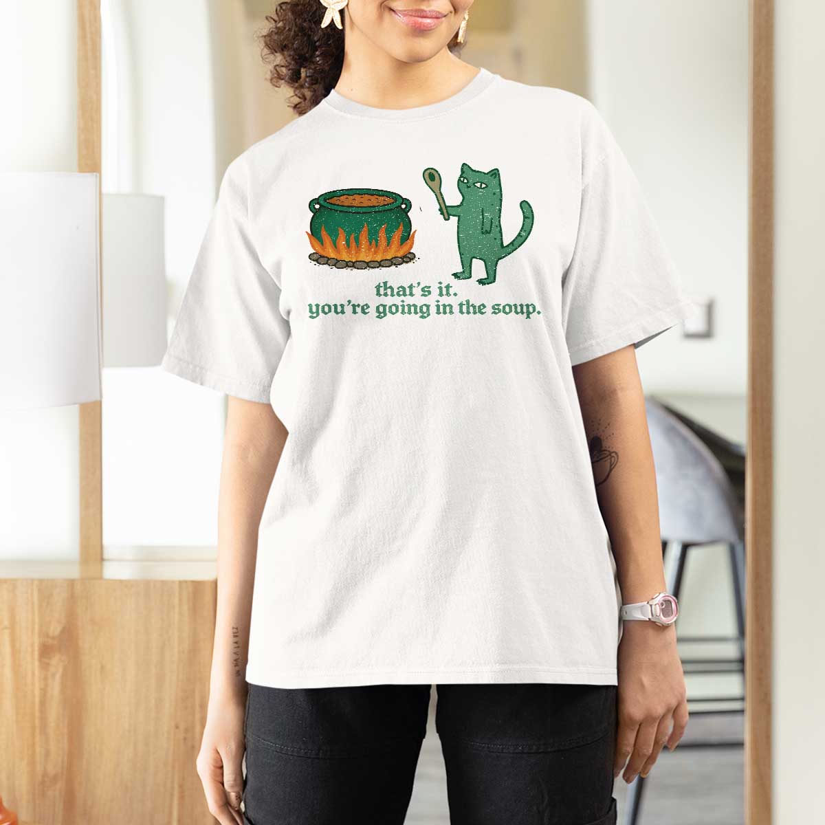 Sarcastic Cat Meme T Shirt For Women Weirdcore Dark Humor - Wonder Print Shop