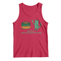 Sarcastic Cat Meme Tank Top Weirdcore Dark Humor - Wonder Print Shop