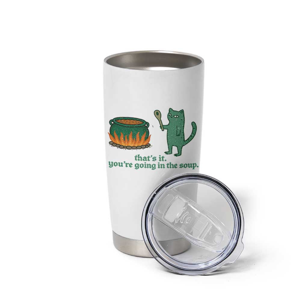 Sarcastic Cat Meme Tumbler Cup Weirdcore Dark Humor - Wonder Print Shop