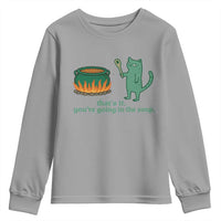 Sarcastic Cat Meme Youth Sweatshirt Weirdcore Dark Humor - Wonder Print Shop