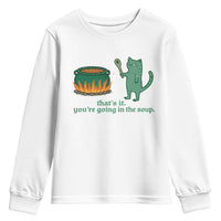 Sarcastic Cat Meme Youth Sweatshirt Weirdcore Dark Humor - Wonder Print Shop