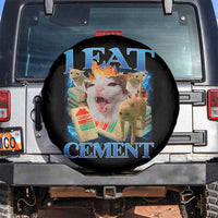 I Eat Cement Cursed Cat Spare Tire Cover Funny Cat Meme Ironic - Wonder Print Shop