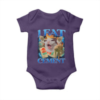I Eat Cement Cursed Cat Baby Onesie Funny Cat Meme Ironic - Wonder Print Shop