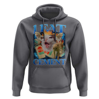 I Eat Cement Cursed Cat Hoodie Funny Cat Meme Ironic - Wonder Print Shop