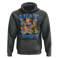 I Eat Cement Cursed Cat Hoodie Funny Cat Meme Ironic - Wonder Print Shop