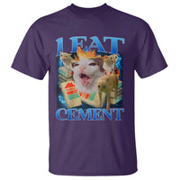 I Eat Cement Cursed Cat T Shirt Funny Cat Meme Ironic - Wonder Print Shop