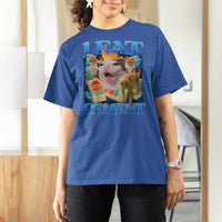 I Eat Cement Cursed Cat T Shirt For Women Funny Cat Meme Ironic - Wonder Print Shop