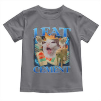 I Eat Cement Cursed Cat Toddler T Shirt Funny Cat Meme Ironic - Wonder Print Shop