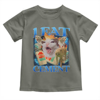 I Eat Cement Cursed Cat Toddler T Shirt Funny Cat Meme Ironic - Wonder Print Shop
