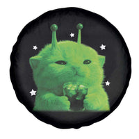 Funny Alien Cat Meme Spare Tire Cover Funny Kitten 90s Retro Vintage Graphic Weird Cats Y2k - Wonder Print Shop