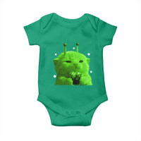 Funny Alien Cat Meme Baby Onesie Funny Kitten 90s Retro Vintage Graphic Weird Cats Y2k - Wonder Print Shop