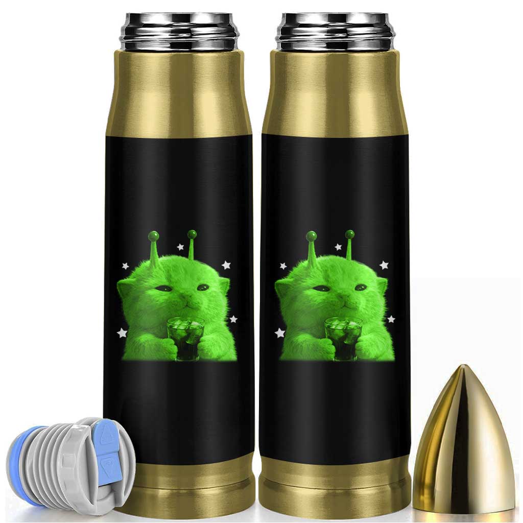 Funny Alien Cat Meme Bullet Tumbler Funny Kitten 90s Retro Vintage Graphic Weird Cats Y2k - Wonder Print Shop