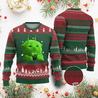 Funny Alien Cat Meme Ugly Christmas Sweater Funny Kitten 90s Retro Vintage Graphic Weird Cats Y2k - Wonder Print Shop